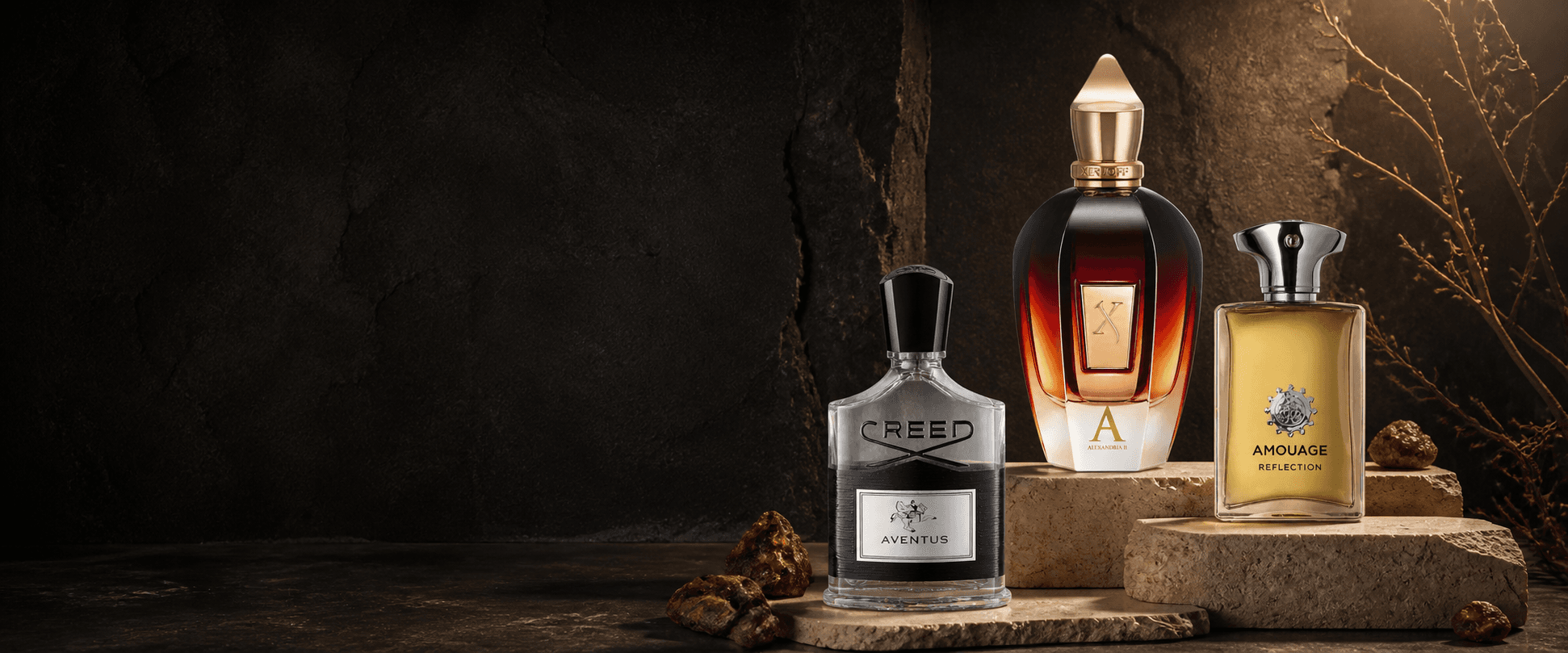 Authentic fragrance bottles selected by The Scent Bridge